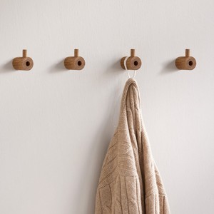 ชุดตะขอแขวนผนังไม้โอ๊คทำมือ - ของตกแต่งบ้านสไตล์เรสติก ขายส่ง - Product Image 3