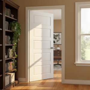 Puertas de Entrada Interiores de Madera Sólida, Modernas, Resistentes a la Oxidación, para Apartamentos y Dormitorios, Superficie Acabada Impermeable, WPC - Product Image 5