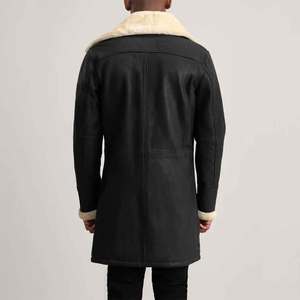 Best Quality <b>Men</b>’s Brown <b>Leather</b> Puffer <b>Jacket</b> with Genuine <b>Leather</b> Winter Bomber - Product Image 5