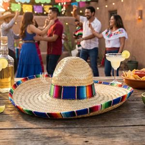 Sombrero de Paja de Pasto Marino Estilo Vaquero, Sombrero de Verano con Rayas y Ala Ancha, Unisex para Adultos de Viettimecraft - Product Image 5