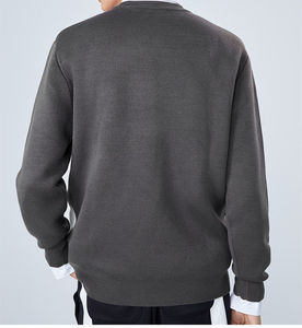 Custom LOGO <b>Men</b> Sweater Pullover Jacquard <b>Pattern</b> Knitwear Winter Crewneck Knitted <b>Jumper</b> Cotton Designer Custom Knit Sweater - Product Image 2