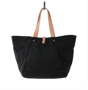 <b>Canvas</b> Vintage Tote <b>Bag</b> with Leaf Pattern Bottom <b>Large</b> Size Hand Length Handle Zipper Closure Daily Use - Product Image 2