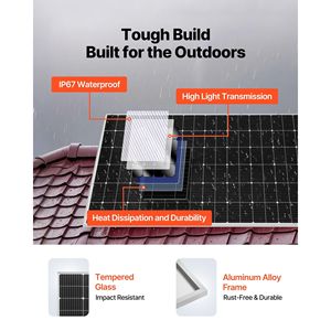 Kit Completo Sistema di Energia Solare 4800W 48V con 12 Pannelli Solari Monocristallini da 400W, Batteria LiFePO4 51.2V 300Ah, Sistema Ibrido 48V 10KW - Product Image 3