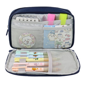 Estuche de Lápices Personalizado SENDA Azul con Cierre de Cremallera, Diseño de Oso, Bolsa de Papelería para la Escuela y Oficina - Product Image 3