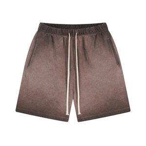 Shorts Homme Personnalisés en Coton Éponge Tricoté Respirant Écologique avec Cordon de Serrage Central, Style Urbain Uni, 120g, OEM ODM, Logo Avant - Product Image 2