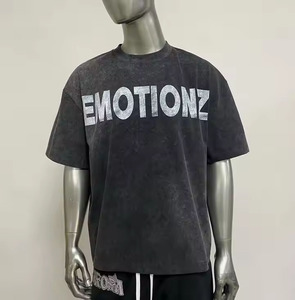 T-shirt unisexe surdimensionné à imprimé graphique, streetwear, coton épais, épaules tombantes, tee-shirt tendance, impression personnalisée - Product Image 4