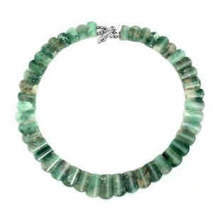Natural Green Moss Agate <b>Statement</b> <b>Necklace</b> Cleopatra Egyptian Style Gemstone <b>Necklace</b> Fancy Beach Jewelry <b>Necklace</b> Handmade - Product Image 2