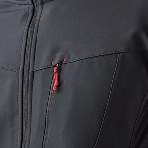 Veste en polaire noire pour homme, col montant, fermeture éclair, coupe-vent, vêtements décontractés pour l'extérieur, coupe régulière, matière polyester - Product Image 6