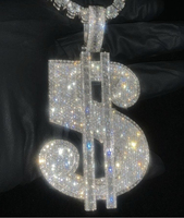 Fabrikdesign 925 Silber Roségold Plattiert Moissanit Anhänger Unisex Iced Schmuck VVS Diamanten 3D Benutzerdefinierter Buchstaben Hip Hop Anhänger
