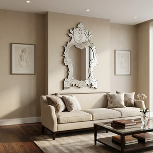 Espejo Decorativo de Pared Estilo Barroco Veneciano |   Espejo Decorativo de Estilo Antiguo de Lujo para Sala de Estar, Vestíbulo de Hotel y Decoración de Interiores del Hogar - Product Image 4