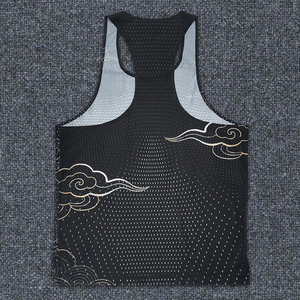 Camisetas sin mangas para hombre con costuras termoselladas, ligeras para maratón, de color liso, con diseño hueco, de poliéster, tipo stringer - Product Image 2