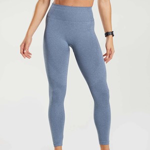 Leggings de yoga sportifs pour femmes, taille haute, longueur intégrale, tricotés, respirants, extensibles, écologiques, séchage rapide, antibactériens - Product Image 1