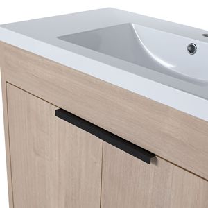 Mobile Bagno Freestanding da 36 Pollici con Lavabo in Resina Bianca e 2 Ante con Chiusura Ammortizzata (BVB02436PLO GRB3640) - Product Image 6