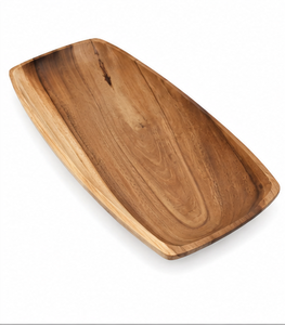 Plateau de service artisanal en bois d'acacia, plateau de service en bois massif, planche de service pour aliments, plateau de service rustique pour la cuisine - Product Image 3