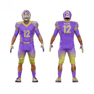 Uniforme de football américain sur mesure pour garçons adolescents, 100% polyester respirant et à séchage rapide, couleur unie, manches courtes - Product Image 4