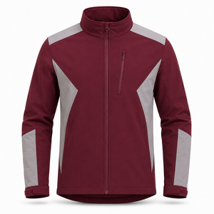 Veste Softshell Homme Personnalisée Imperméable Coupe-Vent Respirante pour Travail en Extérieur avec Fermeture Éclair Intégrale et Design Réfléchissant Marque Privée - Product Image 2
