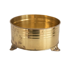 Nouvel arrivage Bol de service alimentaire de bonne qualité Bol à soupe en métal couleur or au design avantageux avec 3 petites pattes - Product Image 1