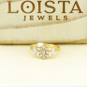 แหวนแต่งงานดีไซน์โซลิแทร์ประดับเพชรเม็ดเดี่ยวสีโรสโกลด์จาก Luster Jewelry สามารถปรับแต่งได้ - Product Image 1