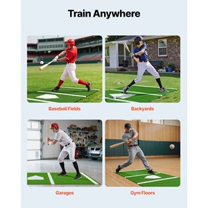 Tappetino da Battuta per Baseball e Softball 10x3.8 ft, per Interni/Esterni, Antiscivolo, Antisbiadimento, con Fondo in Schiuma, Attrezzatura per Allenamento - Product Image 6