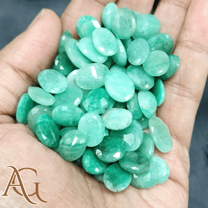 พลอยมรกตธรรมชาติทรงรีจากเหมืองซาโกต้า เจียระไนสำหรับทำเครื่องประดับ พลอยหลวมที่ได้รับการรับรอง - Product Image 4