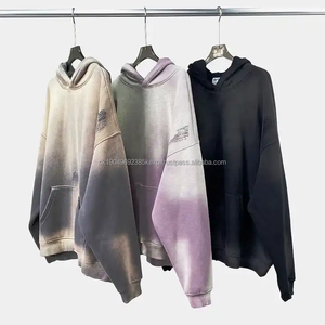 เสื้อมีฮู้ดซักผ้าฟลีซ20เสื้อมีฮู้ดผ้าคอตตอนสี80ผ้าโพลีเอสเตอร์แบบวินเทจออกแบบโลโก้ได้ตามต้องการ - Product Image 1