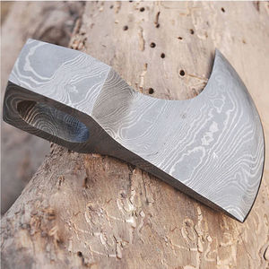 Cabeza de Hacha de Acero de Damasco Artesanal, Diseño Forjado, Acero de Damasco de Alta Resistencia, Acabado con Patrón de Acero de Damasco - Product Image 1