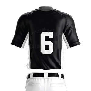 Uniforme de Béisbol de Poliéster Transpirable de Alta Calidad Hecho a Medida con Mangas Cortas en Color Personalizado - Product Image 6