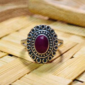 Bague de mode en agate rubis - 3,8 grammes - Product Image 3