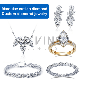 Diamant de laboratoire cultivé D'vins Jewels avec certificat IGI, 1ct, 2ct, 3ct, 4ct, 5ct, couleur D, couleur E, taille Marquise - Product Image 3