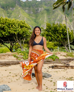 Custom Tahitian Resort <b>Beach</b> Sarong Tropical Pareo OEM ODM Textile Manufacturer India Fiji Samoa Cook Islands - Product Image 6