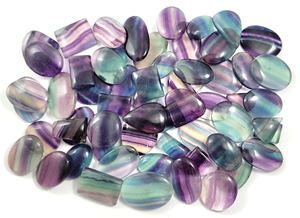 Lot de cabochons en fluorite naturelle en vrac pour la fabrication de bijoux, pierres précieuses de guérison en quartz - Product Image 4