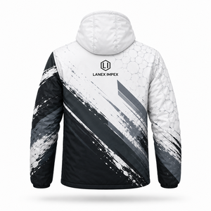 Men's Custom Sublimation Hooded Jacket <b>Waterproof</b> Windproof Winter Warm <b>Padded</b> <b>Coat</b> Graphic Print Outdoor Sportswear OEM ODM - Product Image 3