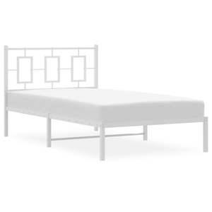 โครงเตียงเหล็กเคลือบสีขาวแบบคู่ รูปทรงสี่เหลี่ยมผืนผ้า - Product Image 4