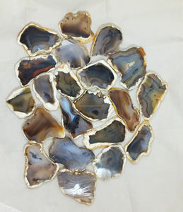 Tranches d'agate naturelle Cabochon poli Cabochon en vrac avec différentes formes et tailles cabines de pierres précieuses Lot en gros - Product Image 1