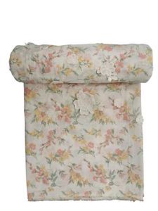 Tissu en coton peigné tissé de qualité supérieure, blanc, avec appliques de dentelle 3D, imprimé floral pour robes de filles, léger, meilleur prix - Product Image 4