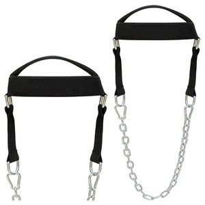 Adjustable Strong Heavy Duty Neoprene <b>Head</b> Harness for Weightlifting <b>Training</b>-Customized Color Logo Breathable Lightweight - Product Image 1