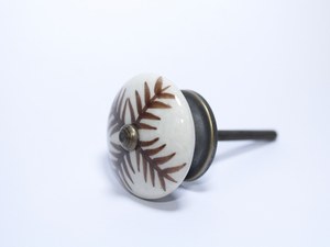 Hand Painted Leaf Pattern Ceramic Cabinet Knobs Vintage Floral Porcelain <b>Drawer</b> <b>Pulls</b> Decorative Antique <b>Brass</b> Base Furniture Kn - Product Image 6