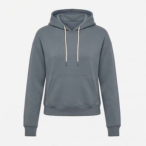 Sudadera de Invierno de Calidad para Mujer, con Capucha, Manga Larga, Estilo Corto, Bordado Frontal, Ropa al por Mayor para Damas - Product Image 1