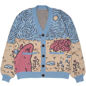 Pull élégant à col en V long et boutonné, orné de perles, respirant, pour femme, tricot décoratif chic, idéal pour invitées de mariage - Product Image 1