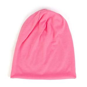 Bonnet unisexe en coton couleur unie pour homme et femme, style décontracté, collection Printemps-Hiver, bonnets turban élastiques - Product Image 1