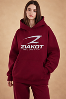 Sudadera con Capucha para Hombre, Nueva Moda, 100% Algodón, Impresión DTG con Bordado en Relieve, Transpirable, Corte Holgado, Invierno, Color Negro y Azul