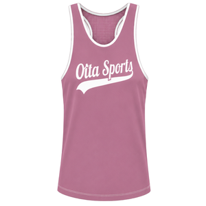 Dusty Rose White <b>Swim</b> Set Sleeveless Racerback Tank <b>Top</b> with Matching Shorts Lightweight Quick Dry Training Performance Swimwear - Product Image 3