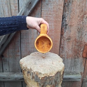 Wooden Kuksa <b>Camping</b> <b>Cup</b> Traditional Scandinavian Mug Handmade Natural Wood Coffee Drinking Bowl - Product Image 2