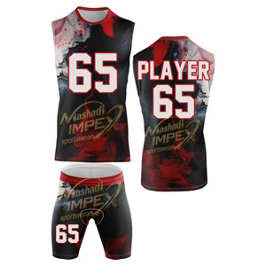 Ensemble de maillots de football américain 7 contre 7 de qualité supérieure, personnalisables, avec sublimation par compression - Product Image 3