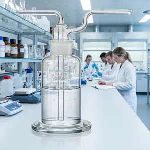 Bouteille de lavage de laboratoire en verre borosilicate de 250 ml avec conception à double tube - Product Image 3