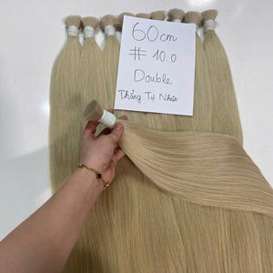 Vendeurs de paquets de cheveux vierges du Vietnam non traités cuticule intacte en vrac double trame extensions de cheveux humains bruts - Product Image 5