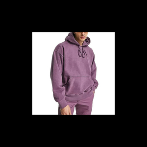 Customized Streetwear Cropped Men's Acid Wash Distressed <b>Strings</b> Sweatpants And <b>Hoodies</b> Set Joggers Pullover <b>Hoodies</b> Set - Product Image 5
