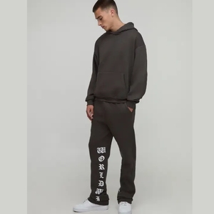 Ropa para Hombre, Conjunto de Sudadera con Capucha y Pantalones Deportivos de Alta Calidad, 100% Algodón, Estilo Urbano, Sudadera ESS para Hombre - Product Image 1