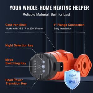 ปั๊มน้ำร้อนหมุนเวียนอัตโนมัติ 007E-2F2 110V 42W ประสิทธิภาพสูง 16 แกลลอนต่อนาที พร้อมระบบ EMC ปั๊มน้ำร้อนอัจฉริยะ - Product Image 6