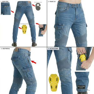 Pantalon de moto pour homme grande taille, séchage rapide, respirant, coupe-vent, pantalon de course moto, fabricant OEM ODM en gros - Product Image 3